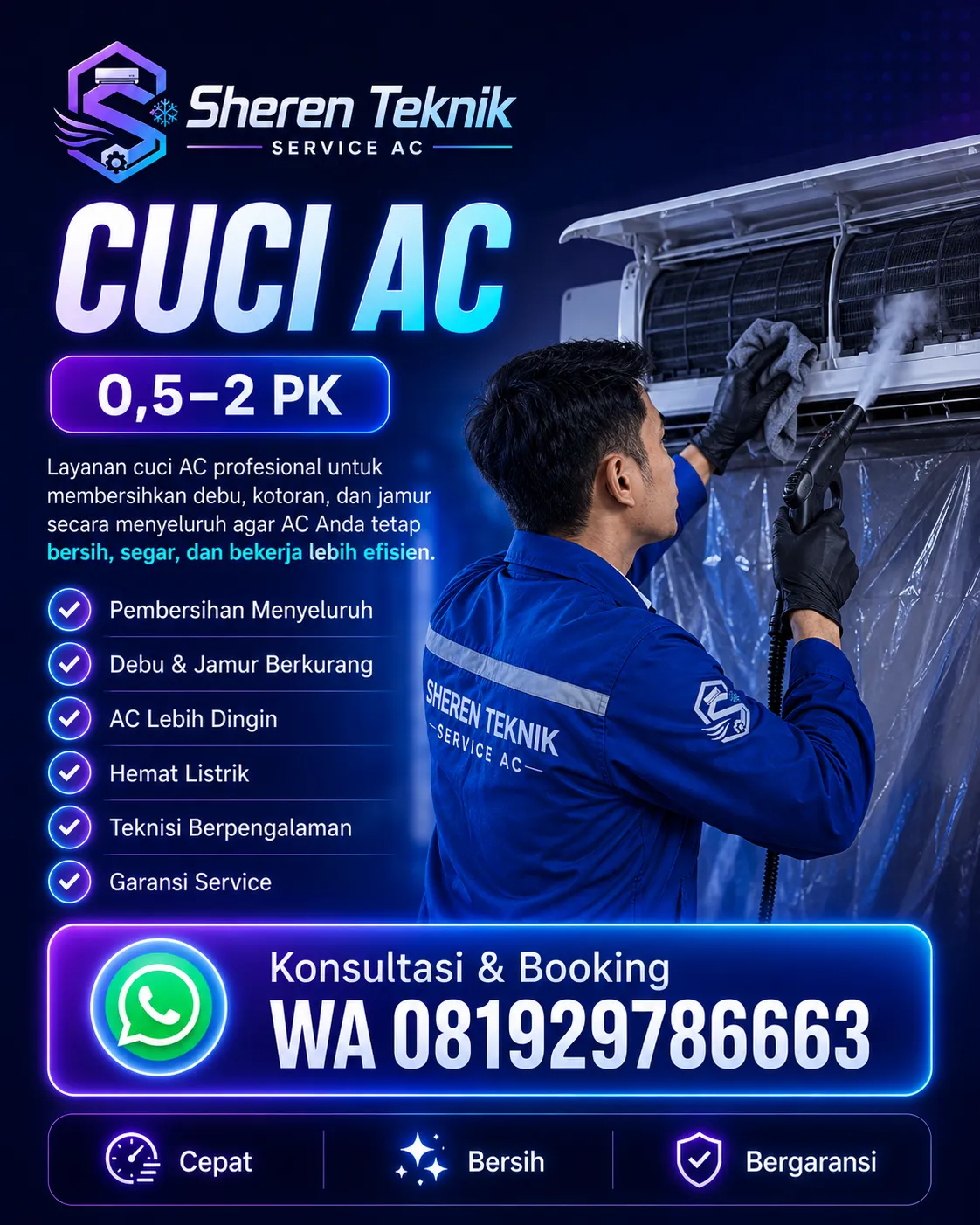 Cuci AC Cassette