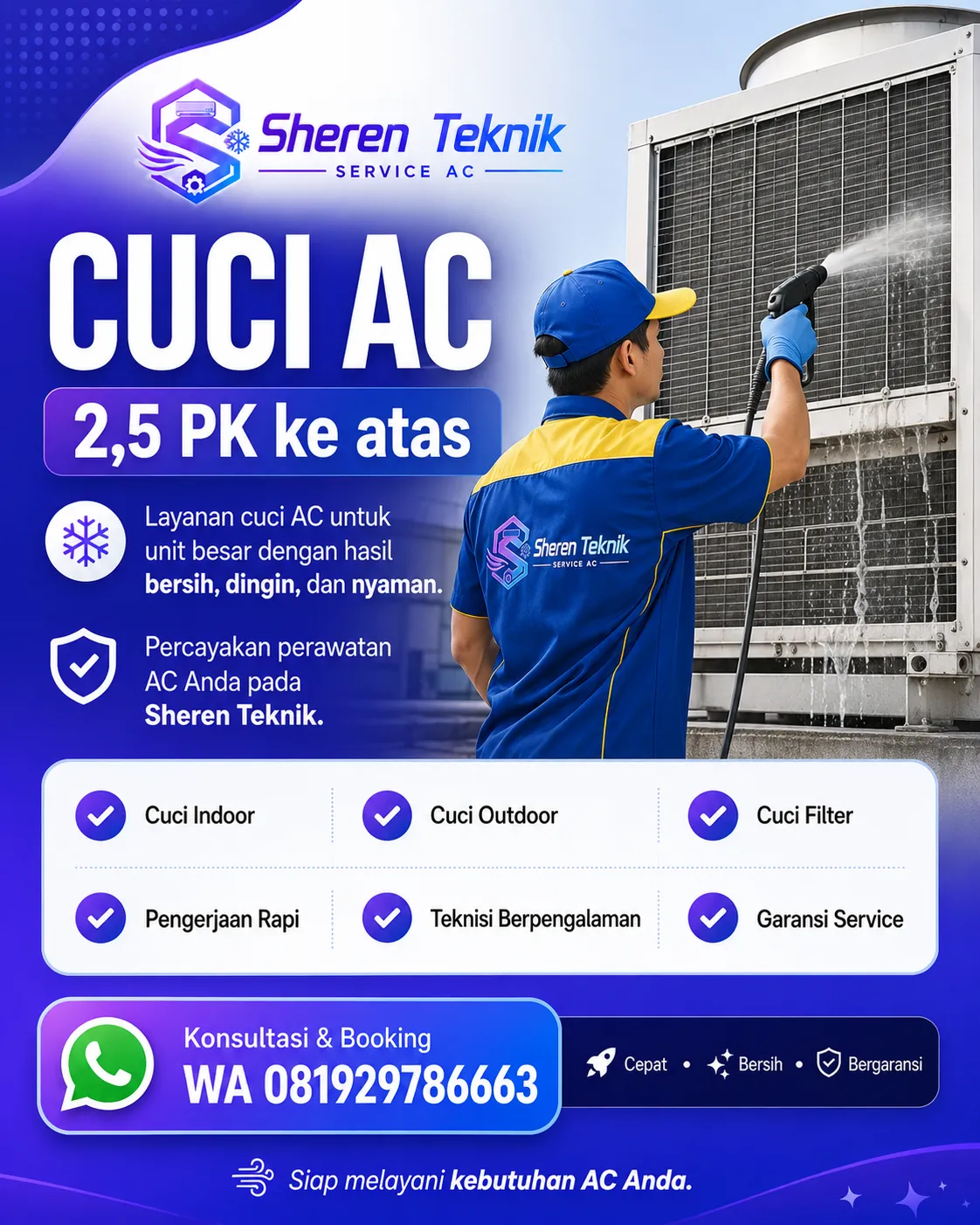 Cuci AC Daikin/Inverter